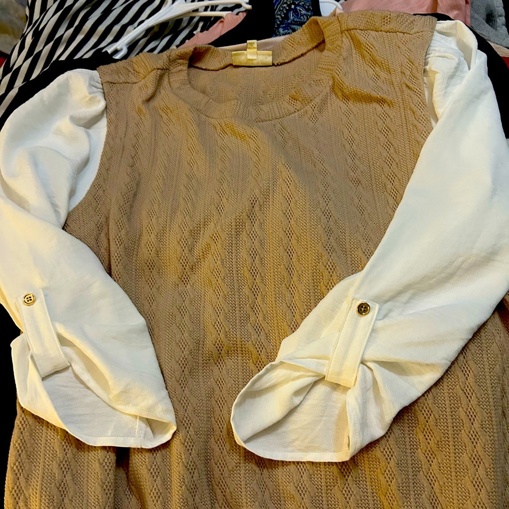 Vest With Long Silky Sleeves